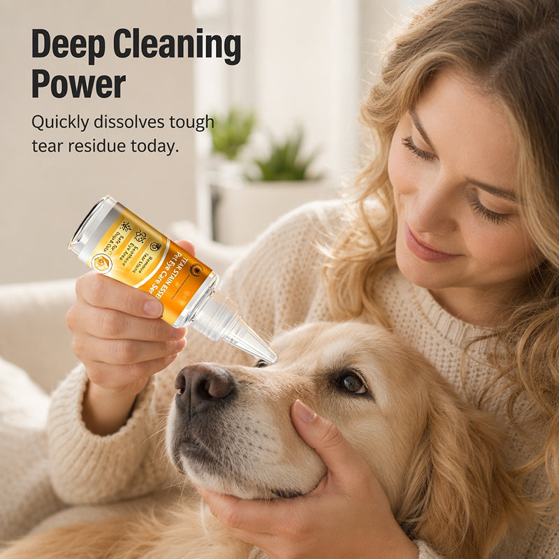 🐶 Enjoy 49% off now! ✨Advanced Pet Tear Essence for Dogs & Cats | Gentle Tear Stain Remover for Cleaner Eyes & Brighter Fur👀