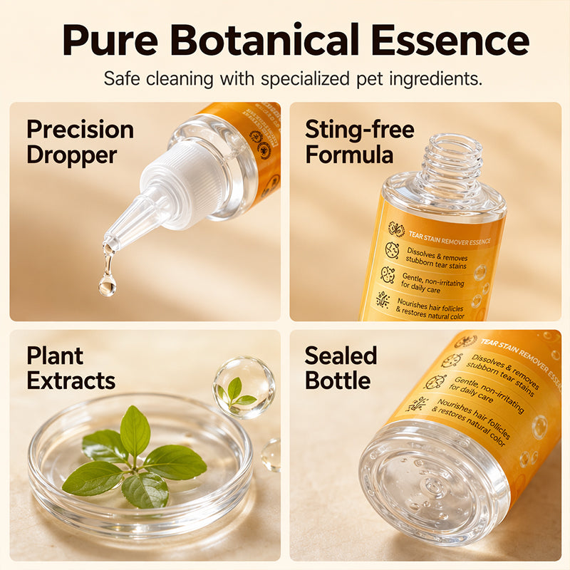 🐶 Enjoy 49% off now! ✨Advanced Pet Tear Essence for Dogs & Cats | Gentle Tear Stain Remover for Cleaner Eyes & Brighter Fur👀