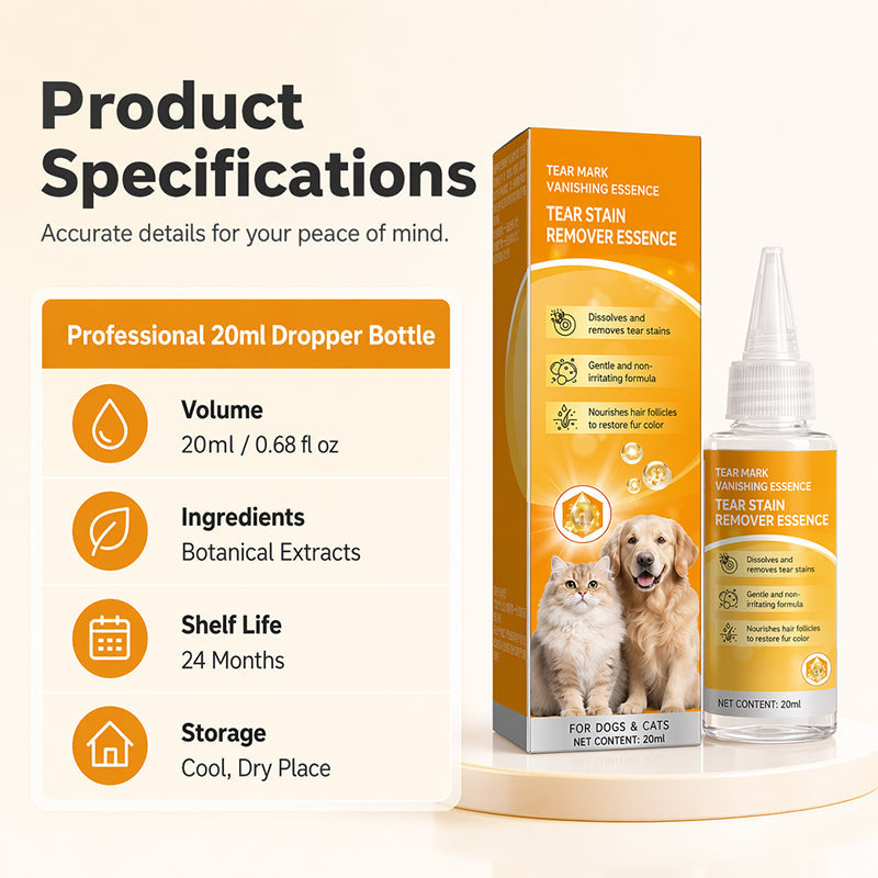 🐶 Enjoy 49% off now! ✨Advanced Pet Tear Essence for Dogs & Cats | Gentle Tear Stain Remover for Cleaner Eyes & Brighter Fur👀