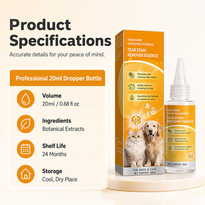 🐶 Enjoy 49% off now! ✨Advanced Pet Tear Essence for Dogs & Cats | Gentle Tear Stain Remover for Cleaner Eyes & Brighter Fur👀