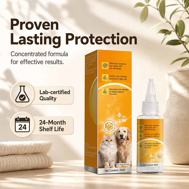 🐶 Enjoy 49% off now! ✨Advanced Pet Tear Essence for Dogs & Cats | Gentle Tear Stain Remover for Cleaner Eyes & Brighter Fur👀