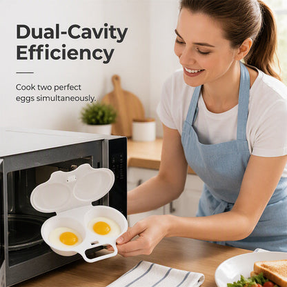 🍳 Microwave Egg Cooker – 2 Egg Poacher for Quick Breakfasts💫
