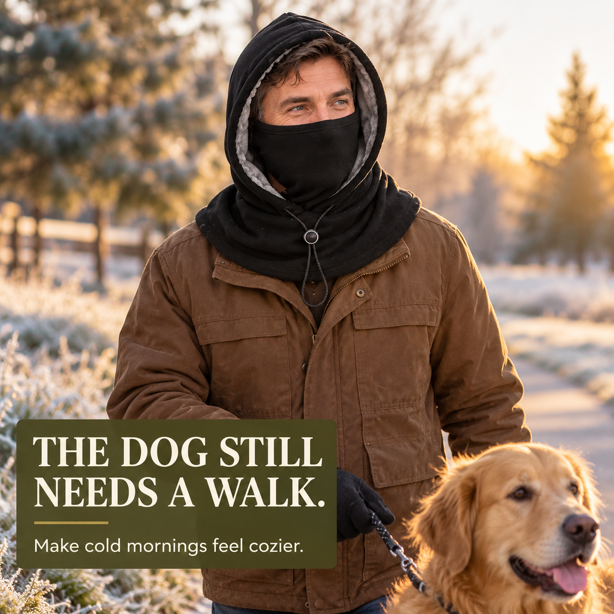 ❄️ 2-Pack Winter Fleece Hoods — Built-In Face Cover & Neck Warmer